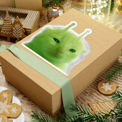 Cute glorp sticker!! :) [ Funny Alien Cat Kiss-Cut Stickers, Cute Cat Decals for Laptops, Water Bottles, Journal, Gift for Cat Lovers, Home Decor ] Twitch chat meme