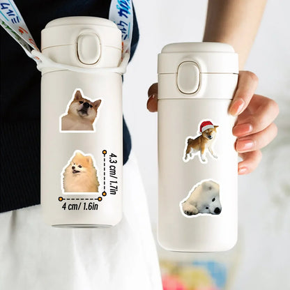 bulk funny/cute dog stickers :) [ 10/50/100pcs Funny Dog Stickers Cartoon Cute Decals Toy Stationery Guitar Phone Bicycle Laptop Luggage Car Kids Sticker ]