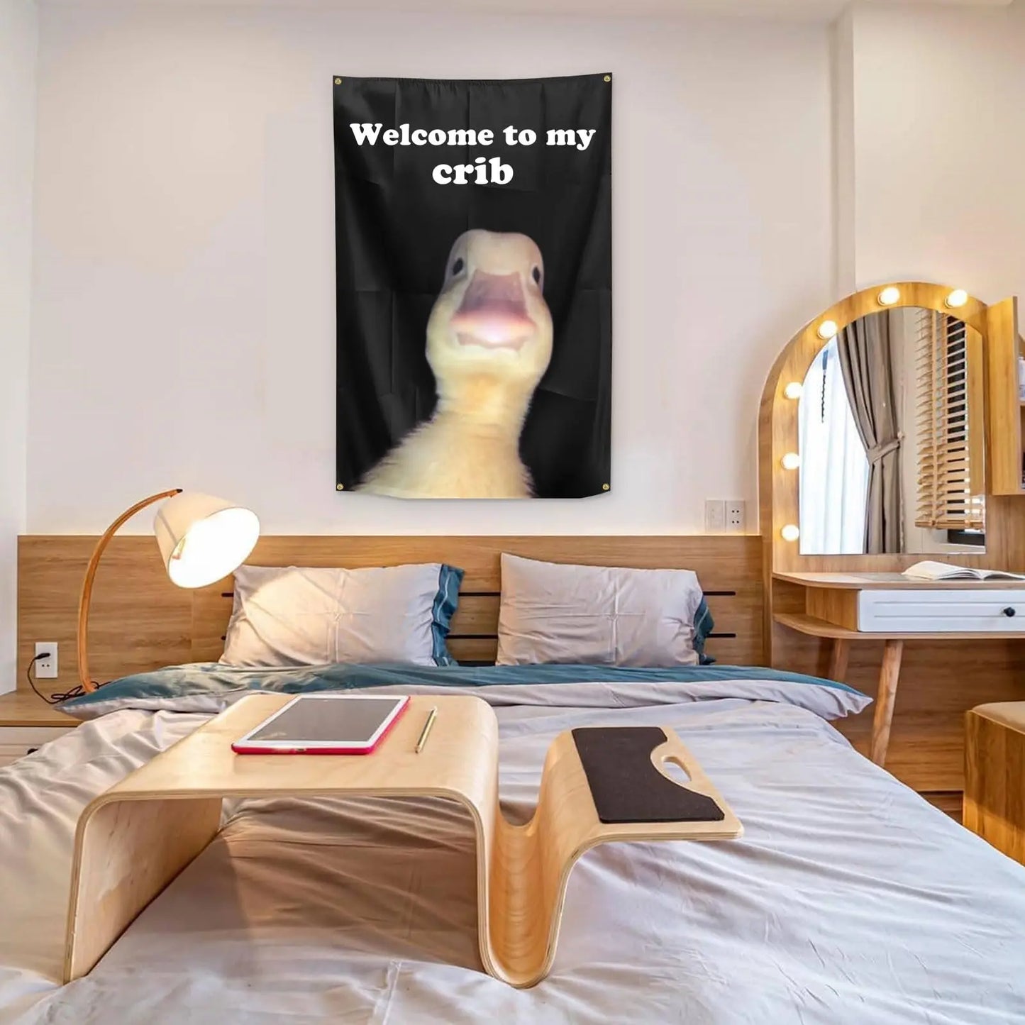 funny duck wall flag [ Welcome to My Crib Flag 2x3 Feet Funny Flags with 4 Shiny Brass Grommets for Tapestry Dorm Room Home College Decor ]
